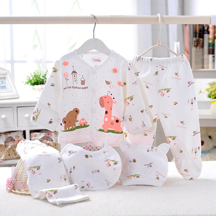Newborn baby animal print shirt and pants