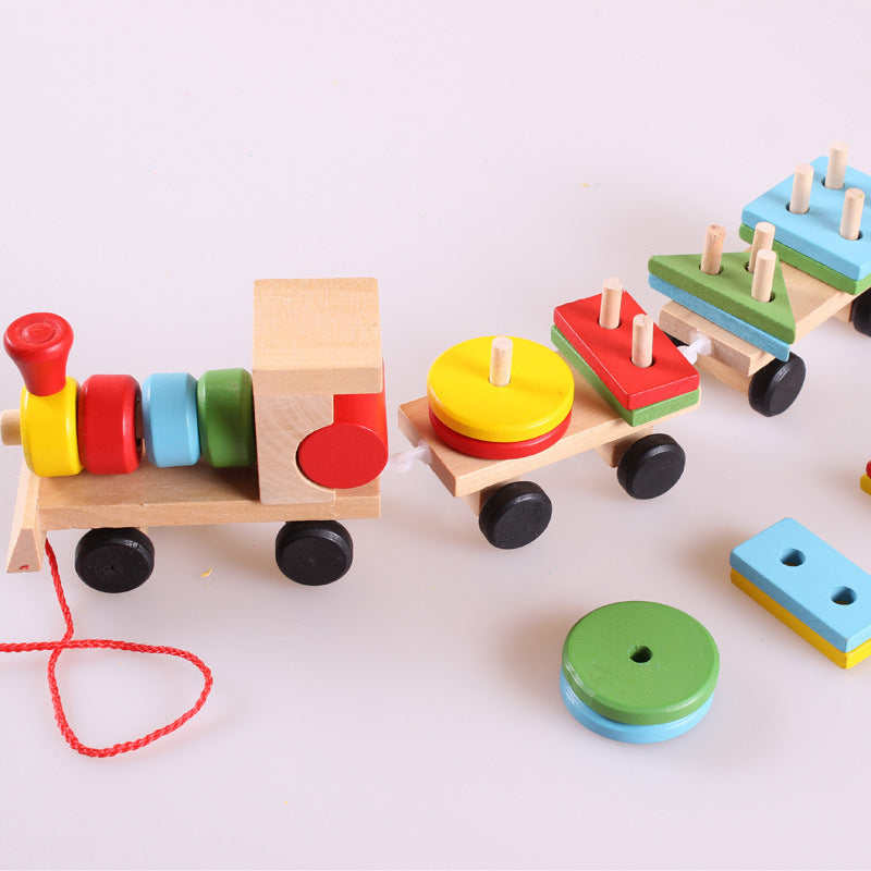 Wooden Train Three-section