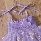 Children's 4-color Suspender Mesh Skirt