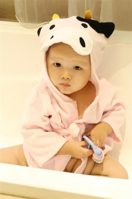 Children's Bathrobes Baby Hooded