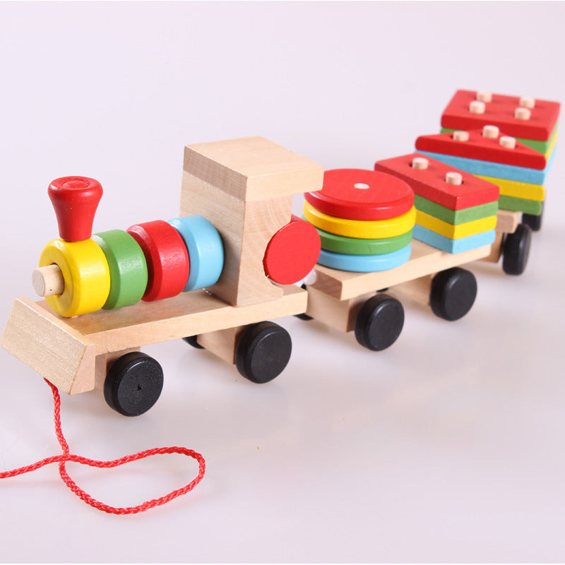 Wooden Train Three-section