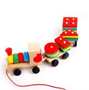 Wooden Train Three-section
