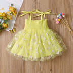 Children's 4-color Suspender Mesh Skirt